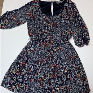 Navy & Floral Dress